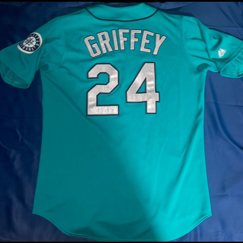 Ken Griffey jr mariner’s Seattle jersey teal xl mlb majestic vintage authentic